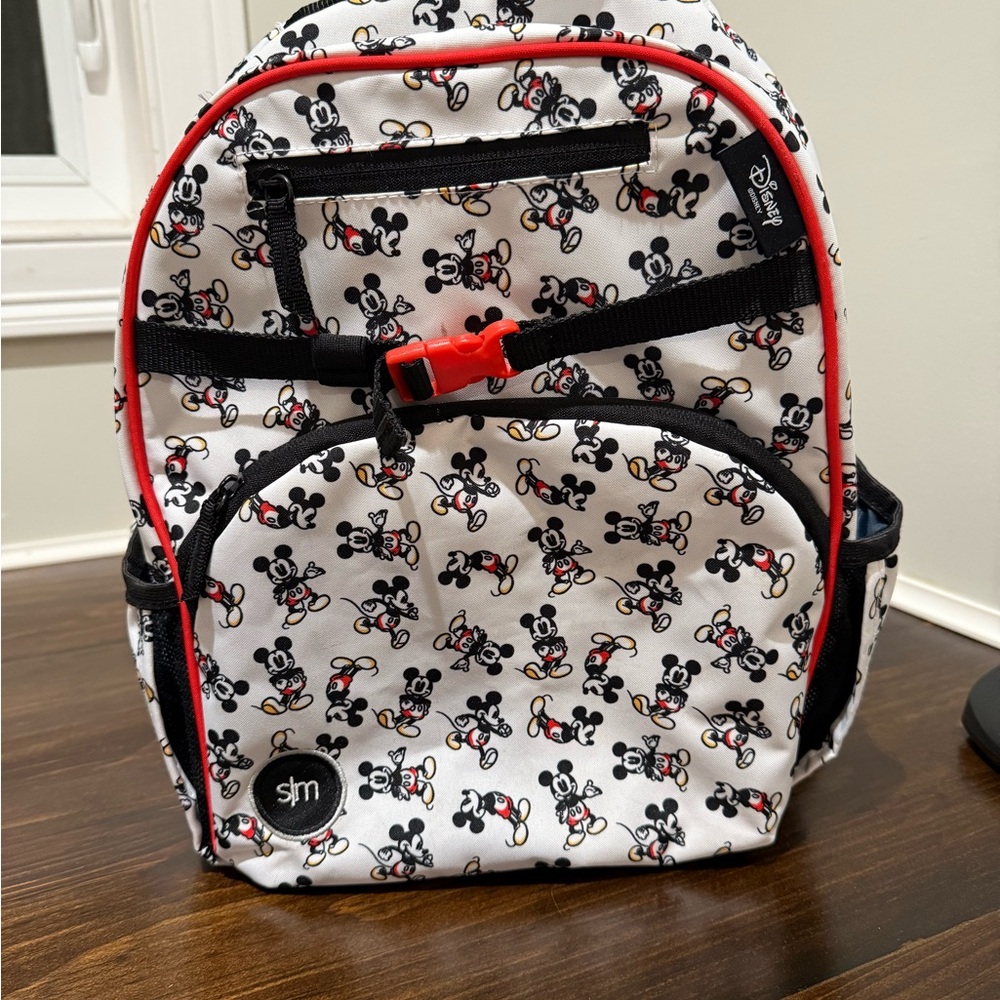 Disney Kids Backpack - Black and White Mickey Mouse Design